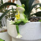 🎁Gift Idea Hot Sale 60% OFF🐸 Frog Flower Pot Hanger Ornament🍷