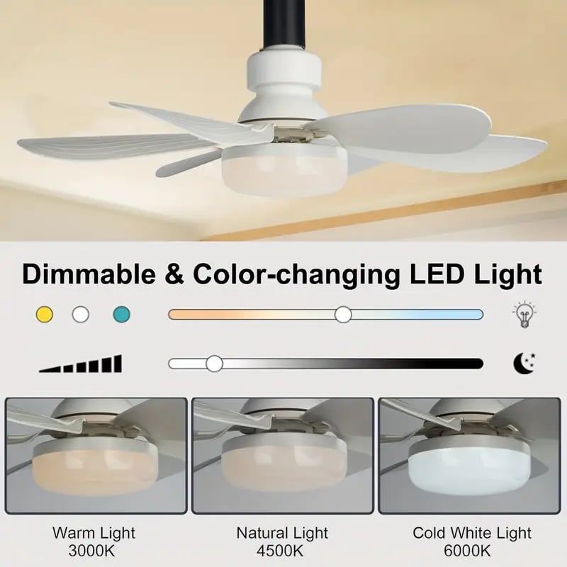 ⏳Limited-time Special Price:£ 15.99!!🔥SmartBreez™ 40W LED Ceiling Fan Light – 20.5” Ultra-Quiet with Remote 🎯 | E27 + FREE B22 Adapter 🔌 | For Bedroom 😴, Kitchen 👩‍🍳 & Garage 🛠️ – UK Ready! 🇬🇧
