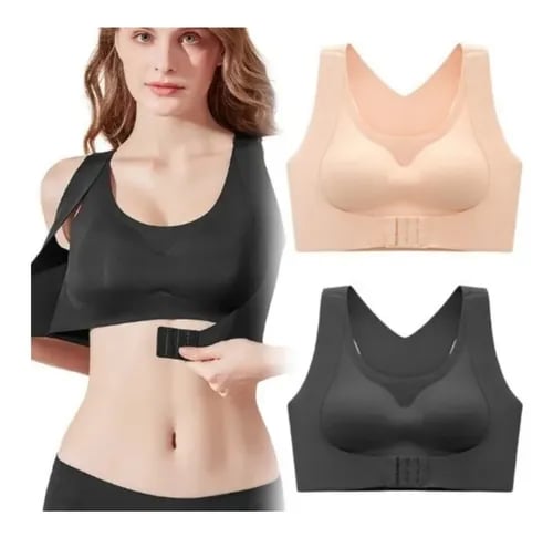 💖Front Closure Cross-Back Wireless Posture Bra✨