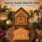 🔥HOT SALE 50% OFF✝️ Faith & Nativity Christmas Mini Pie Mold Collection | Reusable Embossed Molds for Shaping Detailed Praying Jesus, Nativity Stable and so on Pies🥧✨