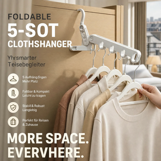 🏆 Last Day Special Price £8.99 ! 🔥Buy 1 Get 1 Free🎁 Portable Foldable Clothes Hanger