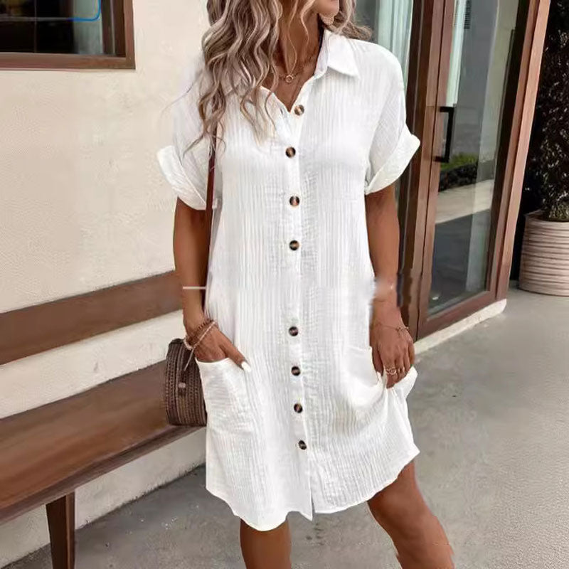 ✨Women’s Summer Midi Dress – Breezy, Flattering & Effortlessly Chic! Lightweight Button-Down with Pockets 🇬🇧☀️
