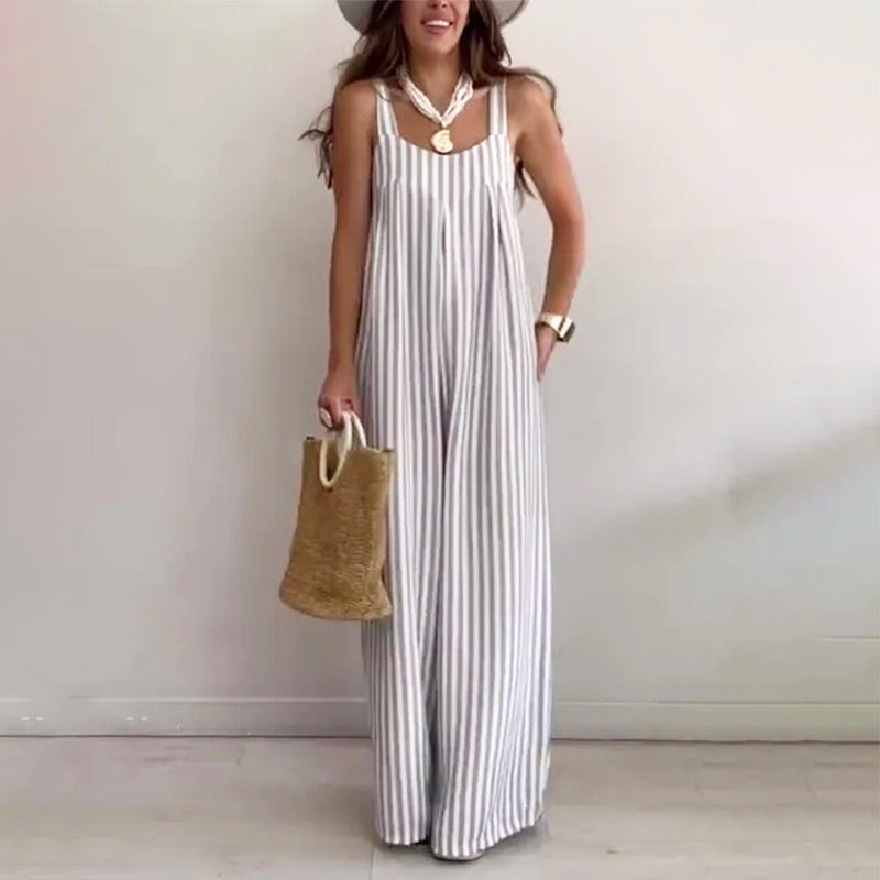 🔥 Refuse to dress anxiously! Striped loose jumpsuit|A set of Fengshen ✨ sale