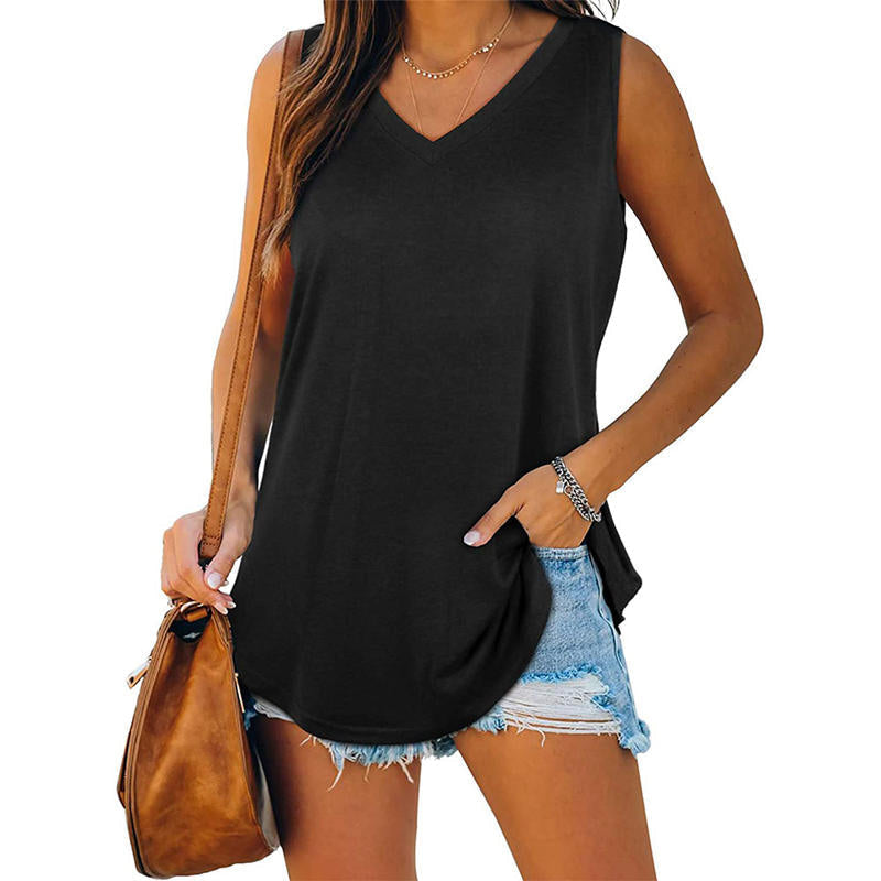 🔥2025 HOT SALE 49% OFF⏳All-match V-Neck Solid Color Vest