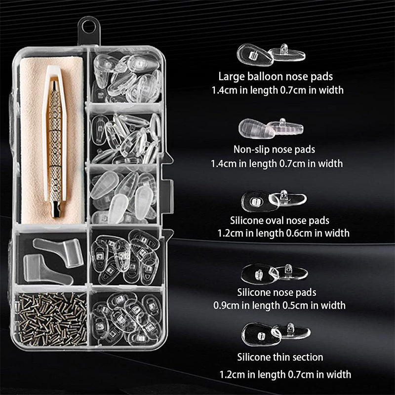 🥳2026 HOT SALE🥳💞50K+ SOLD!👓🛠️ 55% OFF! Eyeglass Nose Pad Repair Kit – Replace worn pads & rusty screws at home. No optician fees – keep your glasses comfy & secure! 🔧✨