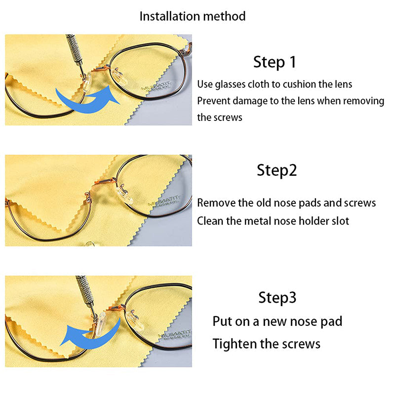 🥳2026 HOT SALE🥳💞50K+ SOLD!👓🛠️ 55% OFF! Eyeglass Nose Pad Repair Kit – Replace worn pads & rusty screws at home. No optician fees – keep your glasses comfy & secure! 🔧✨