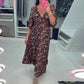 ⏳Time-limited Special 60%OFF⏰V-neck comfy Printed long Dress