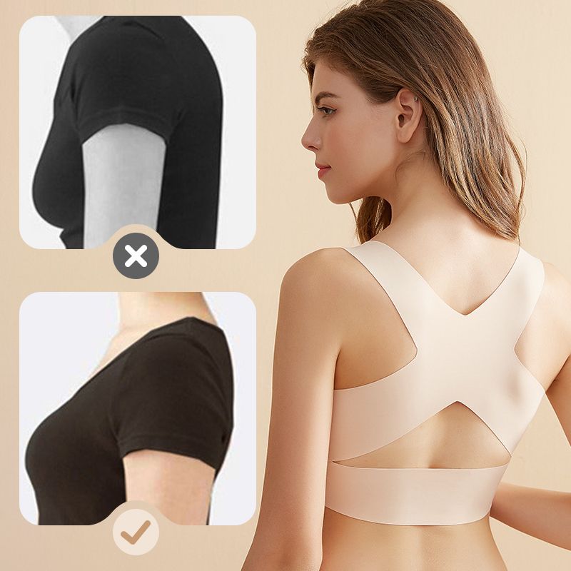 💖Front Closure Cross-Back Wireless Posture Bra✨