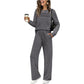 🔥LAST DAY 70% OFF✨Women's Crew Neck Top & Drawstring Pants Set