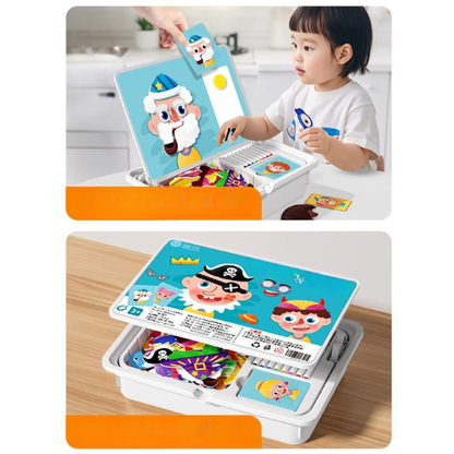 🔥Limited Sale 77%OFF🔥Magnetic Face make over Puzzle: Double-Sided Travel Game