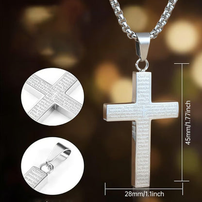 Stainless Steel Cross Pendant Necklace for Men & Women