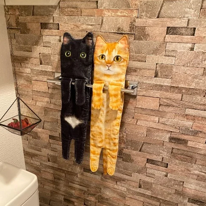 🎁Christmas Gift idea 50% OFF🎄🎅✨😺Cute Cat Hand Towel🐾