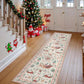 🎁 Christmas Decorative Hallway Runner Rug, Non Slip Festive Xmas Rug Santa Reindeer Print for Entry Kitchen Indoor