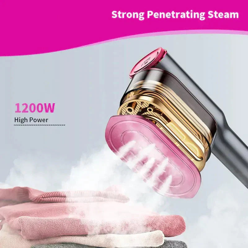 🥳2026 HOT SALE💨 50% OFF! Steam Iron & Steamer 2-in-1 – Kills 99.99% mites & bacteria. 5s preheat, 150ml tank. Ceramic plate, even heat. Safe for silk to cotton. Your fabric care essential. 🛡️🌿