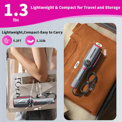 🥳2026 HOT SALE💨 50% OFF! Steam Iron & Steamer 2-in-1 – Kills 99.99% mites & bacteria. 5s preheat, 150ml tank. Ceramic plate, even heat. Safe for silk to cotton. Your fabric care essential. 🛡️🌿
