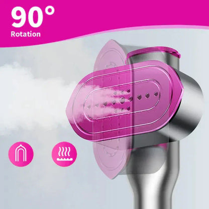 🥳2026 HOT SALE💨 50% OFF! Steam Iron & Steamer 2-in-1 – Kills 99.99% mites & bacteria. 5s preheat, 150ml tank. Ceramic plate, even heat. Safe for silk to cotton. Your fabric care essential. 🛡️🌿