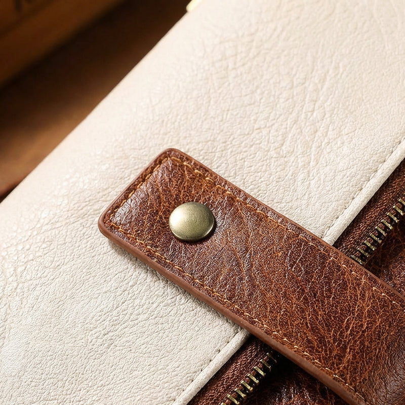Women's Retro Style RFID Blocking Tri-fold Wallet