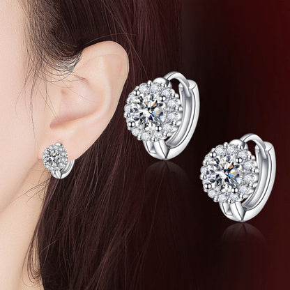 💎 Affordable Brilliance | Faux Moissanite Hoop Earrings | ✨ Daily Luxury 🌟【50% OFF】