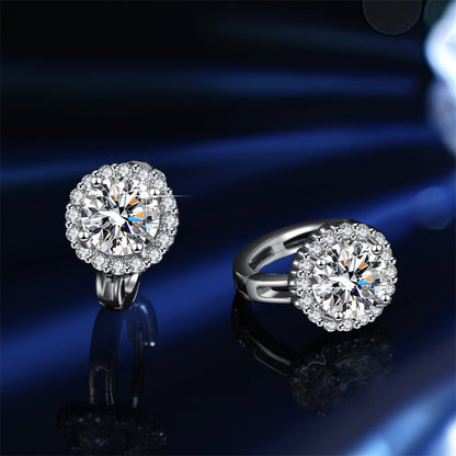 💎 Affordable Brilliance | Faux Moissanite Hoop Earrings | ✨ Daily Luxury 🌟【50% OFF】