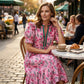 Women's Floral Print Puff Sleeve Maxi Dress