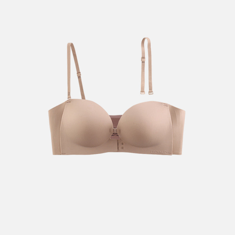 👙Last Day Special Price £9.99🤍Women’s Seamless Front Closure Strapless Bra, Ultra Soft Moisture-Wicking Invisible Everyday Bra
