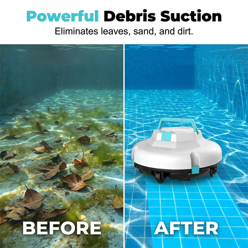 Intelligent Wireless Pool Robot with Powerful Suction