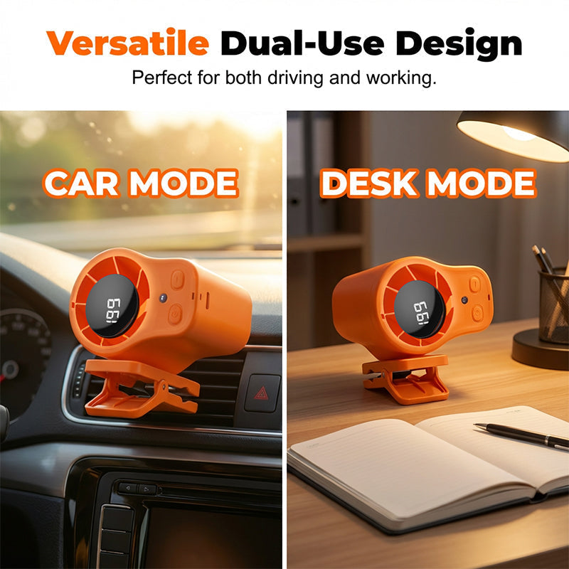 🏆 Last Day Special Price £9.99 ! ⏰Hands-Free Personal Cooling Fan with LED Display 4