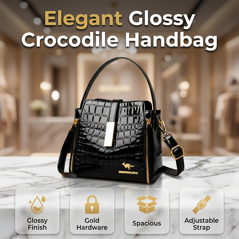 🔥Hot Sale 50%OFF🔥Glossy Crocodile Pattern Women's Handbag