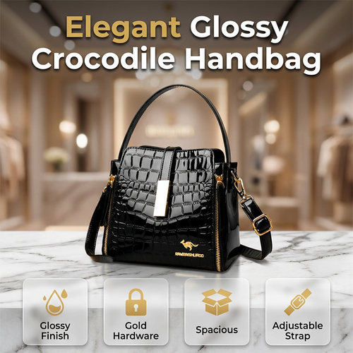 🔥Hot Sale 50%OFF🔥Glossy Crocodile Pattern Women's Handbag
