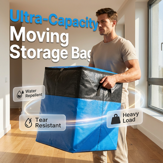 ⏰Last 4 hours Sale:£8.99!!🧳 Collapsible Storage and Moving Bag – Heavy-duty handles & zippered closure – Folds flat, perfect for moving, travel or closet organization – reusable & easy to clean 🏠