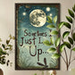 Retro Moon and Dragonfly Wooden Wall Art Decor