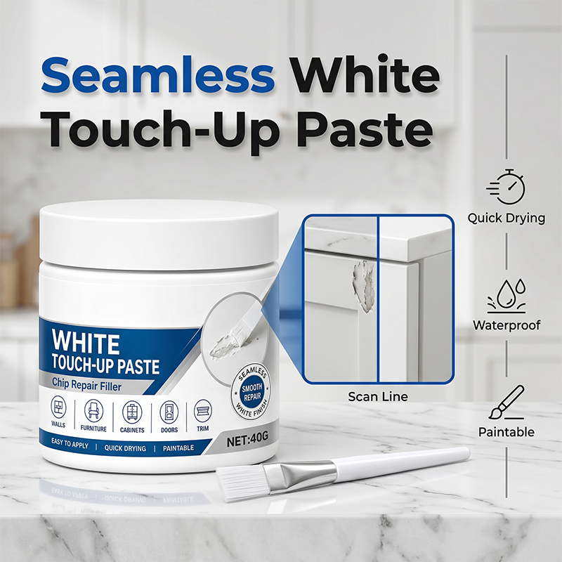 ⏳LAST DAY SALE ONLY ￡8.99!!⚡White Furniture Touch-Up Paste with Brush