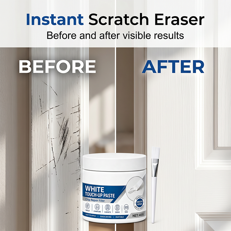 ⏳LAST DAY SALE ONLY ￡8.99!!⚡White Furniture Touch-Up Paste with Brush