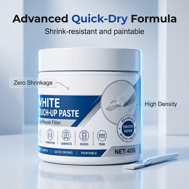 ⏳LAST DAY SALE ONLY ￡8.99!!⚡White Furniture Touch-Up Paste with Brush