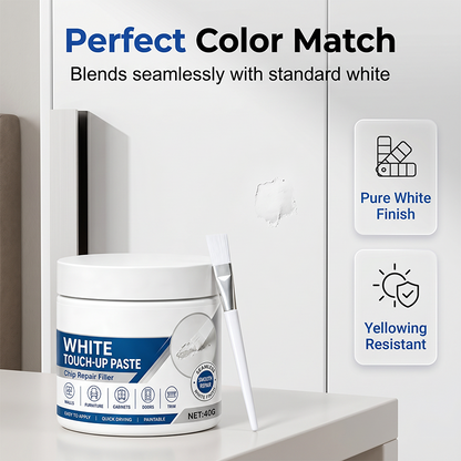 ⏳LAST DAY SALE ONLY ￡8.99!!⚡White Furniture Touch-Up Paste with Brush