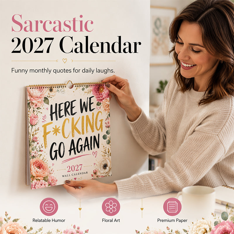 Funny 2027 Wall Calendar Calendar for Women
