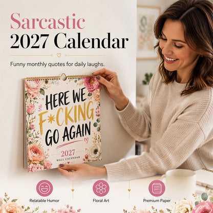 Funny 2027 Wall Calendar Calendar for Women