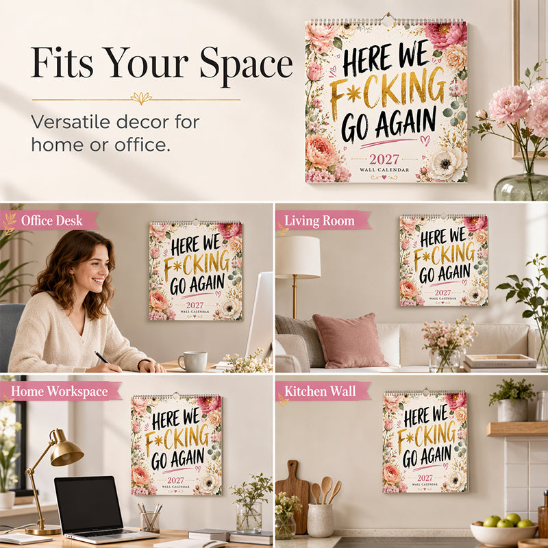 Funny 2027 Wall Calendar Calendar for Women