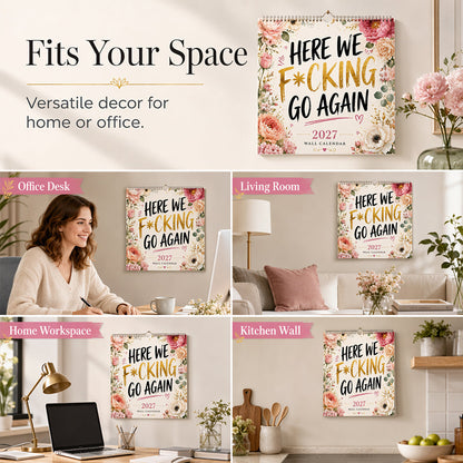 Funny 2027 Wall Calendar Calendar for Women