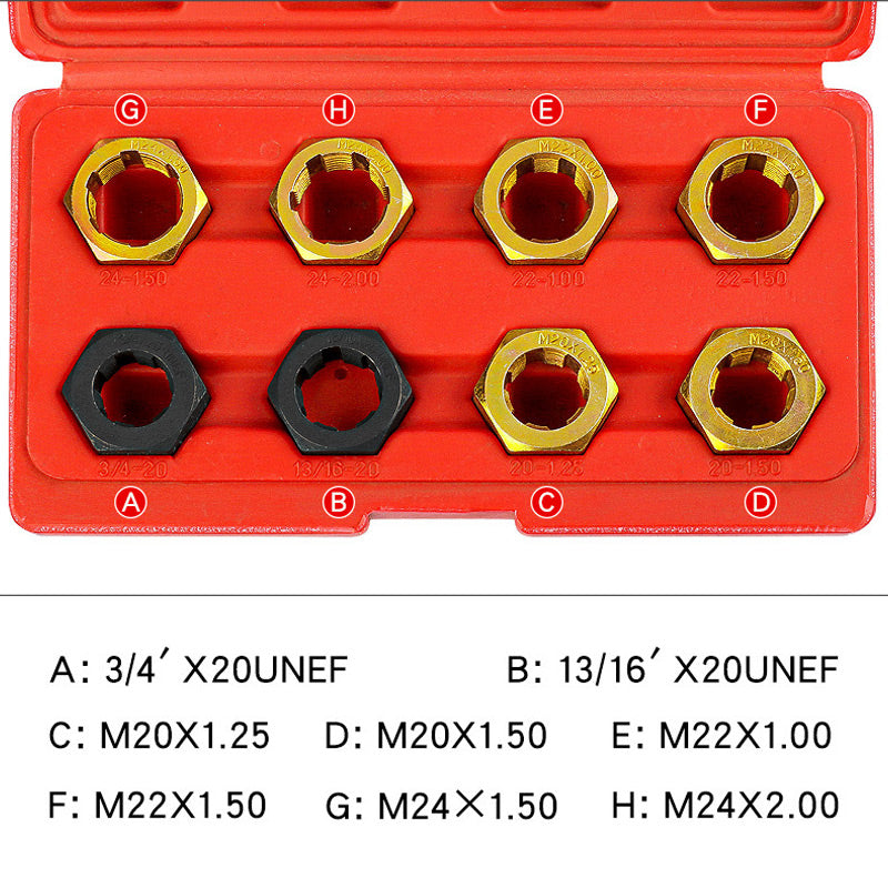 🎉 2026 Sale — Over 27400 Sold! 🔧8Pcs Automotive Thread Repair Tool Set｜Hardened Steel Damaged Screw Bolt Restorer ✨