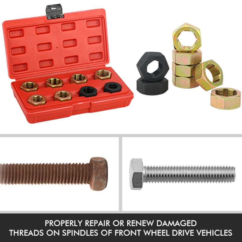 🎉 2026 Sale — Over 27400 Sold! 🔧8Pcs Automotive Thread Repair Tool Set｜Hardened Steel Damaged Screw Bolt Restorer ✨