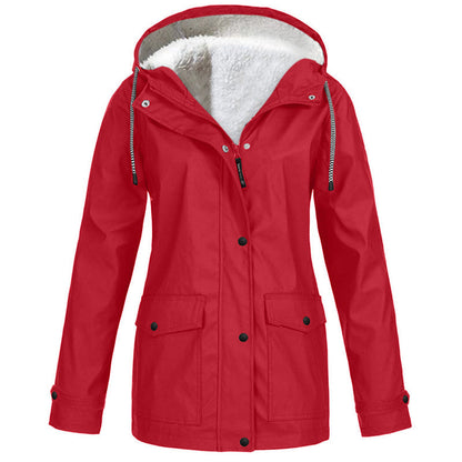 🍂Autumn Hot Sale 50% Off! 💥Women's Plush-Lined Windproof Hooded Jacket