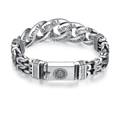 ⚡ Men's Retro Six‑Syllable Mantra Bracelet – Meaningful, Masculine, Eye‑Catching ✨