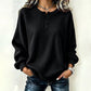 🎉Hot Sale-50% OFF💙Women's Casual Waffle Knit Sweatshirt Loose Long‑Sleeve Button Neck Pullover