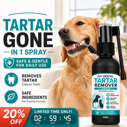 🐾Gentle Pet Dental Cleaning Spray🐕Vet‑Formulated Tartar Remover Spray for Dogs & Cats, Safe Oral Care Solution to Eliminate Bad Breath & Reduce Plaque