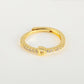 Minimalist Adjustable Initial Ring for Women